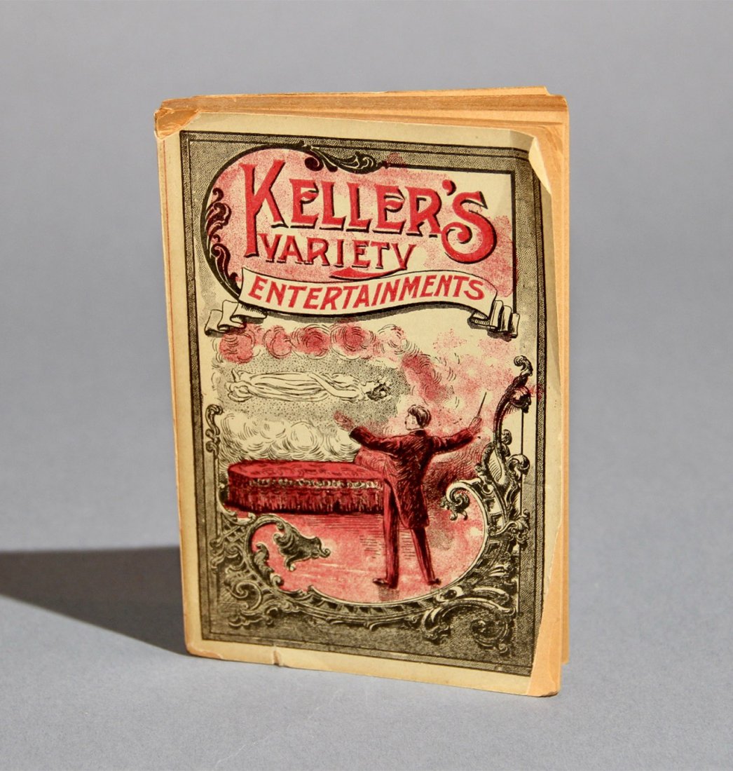 “KELLER’S VARIETY ENTERTAINMENTS”: Chicago. nd. Frederick J. Drake. No edition stated. Softbound. Subtitled: “Being A Collection of Original, Laughable Skits on Conjuring, Physiognomy, Juggling, Performing Feats, Wax Works, Panoramas