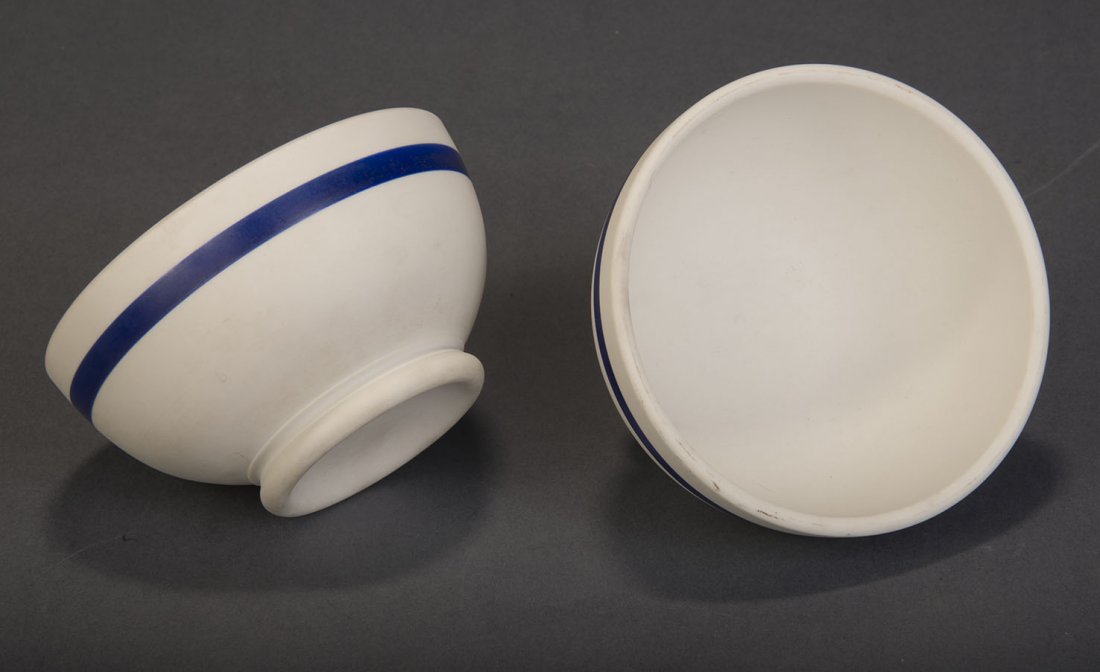 Al Baker Rice Bowls: Two heavy white china bowls become filled with rice, then water. Gimmick lacking, but easily replaced. Condition: Fine.