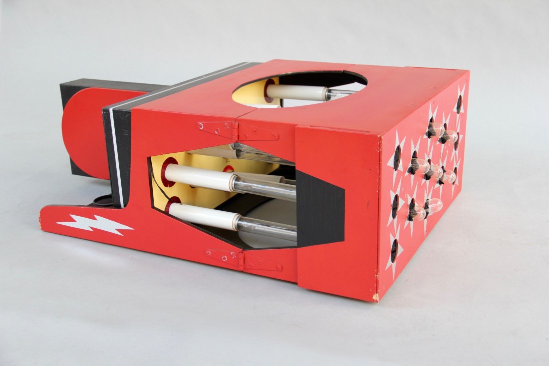 “Experiment 13” Light Bulbs Through Girl (1 of 1)