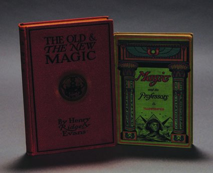 (Evans, Henry Ridgely) Two Volumes: The Old: (Evans, Henry Ridgely) Two Volumes: The Old and the New Magic, 1909 second edition, revised and enlarged, original red pictorial cloth with Magic and Its Professors, New York, 1902, original green clo
