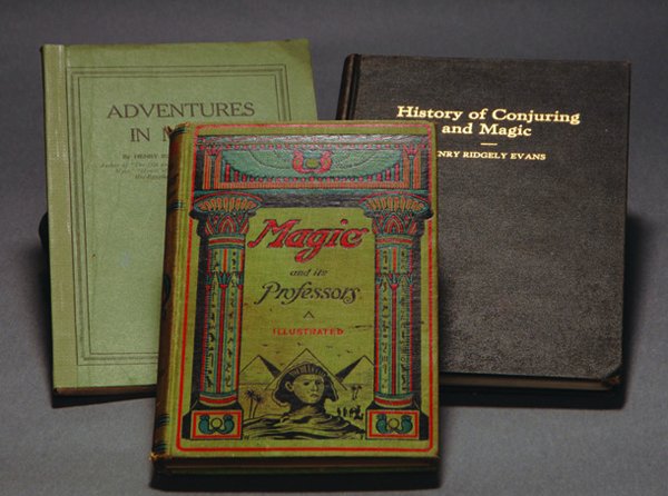 (Evans, Henry Ridgely) Three Volumes; History of: (Evans, Henry Ridgely) Three Volumes; History of Conjuring and Magic, 1928 first edition, original black cloth; Magic and Its Professors, New York 1902, original green pictorial cloth; Adventures in M