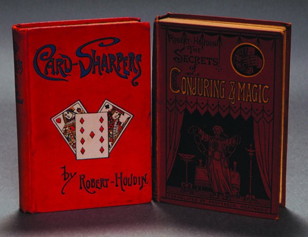 (Robert-Houdin) Two Volumes: The Secrets of Conju: (Robert-Houdin) Two Volumes: The Secrets of Conjuring and Magic, 1878 first English edition, original pictorial brown cloth with Card-Sharpers: Their Tricks Exposed, 1891, London, translated from the