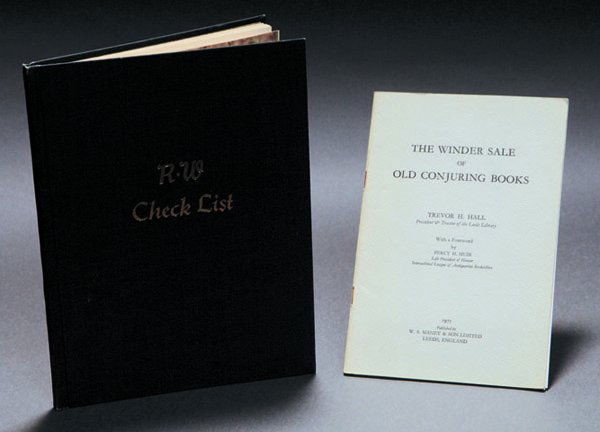 (Winder, Roland) Two Volumes: Check List of the: (Winder, Roland) Two Volumes: Check List of the Older Books in the Library of Roland Winder as at December, 1966. Original cloth, gold stamped "R-W Check List" on front cover. with The Winder Sale of