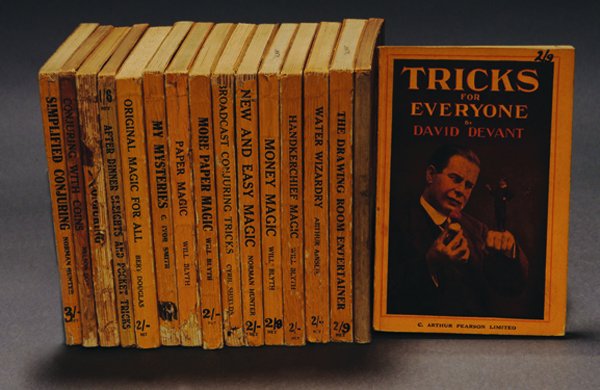 ("Yellow Perils") Sixteen Volumes: Tricks For: ("Yellow Perils") Sixteen Volumes: Tricks For Everyone and Magic Made Easy, both by David Devant. Also 14 other magic books in the yellow pictorial board covers referred to as yellow perils because of