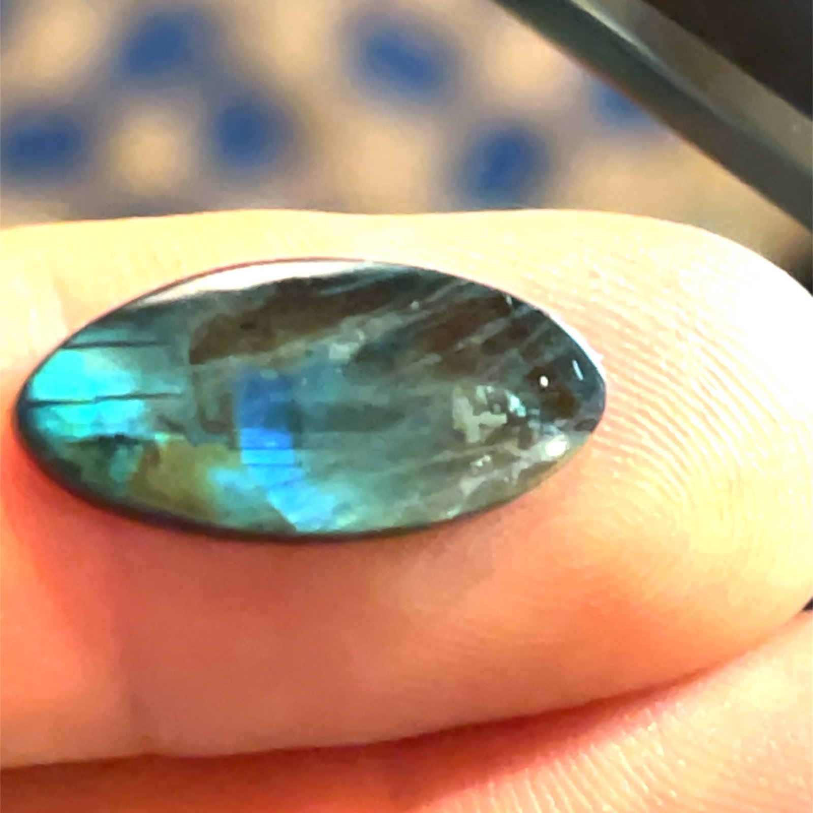 Labradorite Marquis Tablet Loose Gemstone - 20.1x10 - 4.8ct: These gems are from the estate of a professional jeweler. They were his pesonal collection, many faceted by himself. This is the first of several auctions of his jewelry making materials. Gems were ca