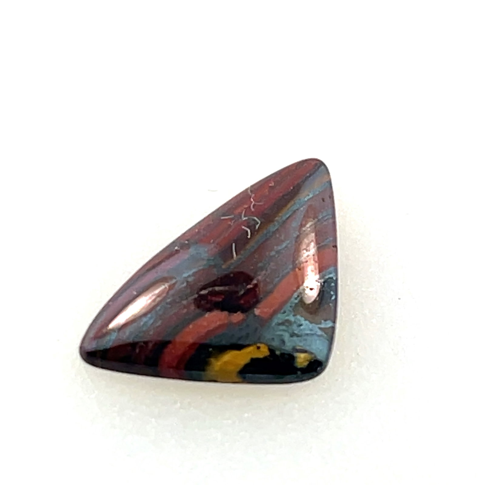 Banded Agate Triangle Tablet Loose Gemstone - 12.3x19.8 - 4.8ct: These gems are from the estate of a professional jeweler. They were his pesonal collection, many faceted by himself. This is the first of several auctions of his jewelry making materials. Gems were ca