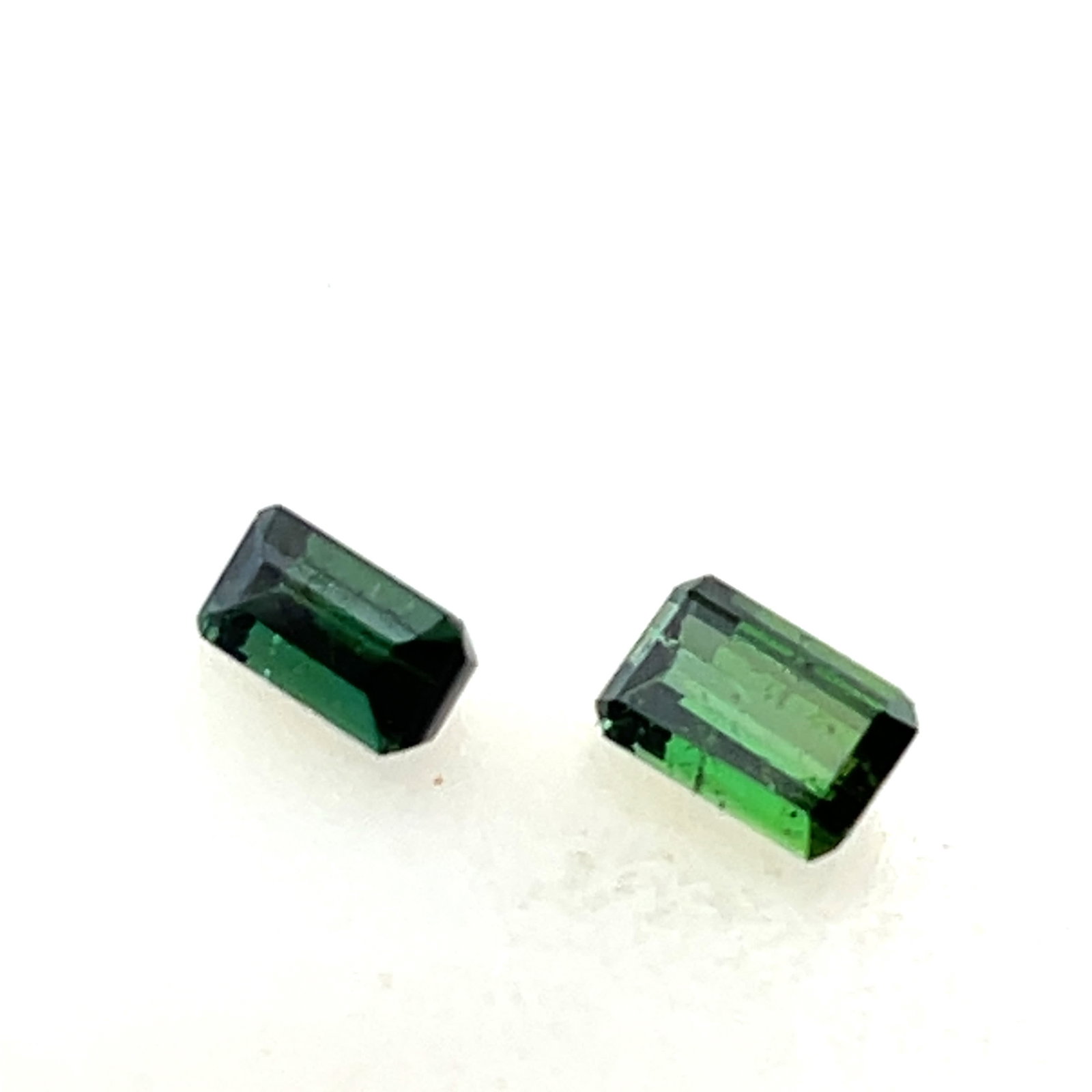 Pair of Emerald Cut Tourmaline Loose Gemstone - - 2.58ct: These gems are from the estate of a professional jeweler. They were his pesonal collection, many faceted by himself. This is the first of several auctions of his jewelry making materials. Gems were ca