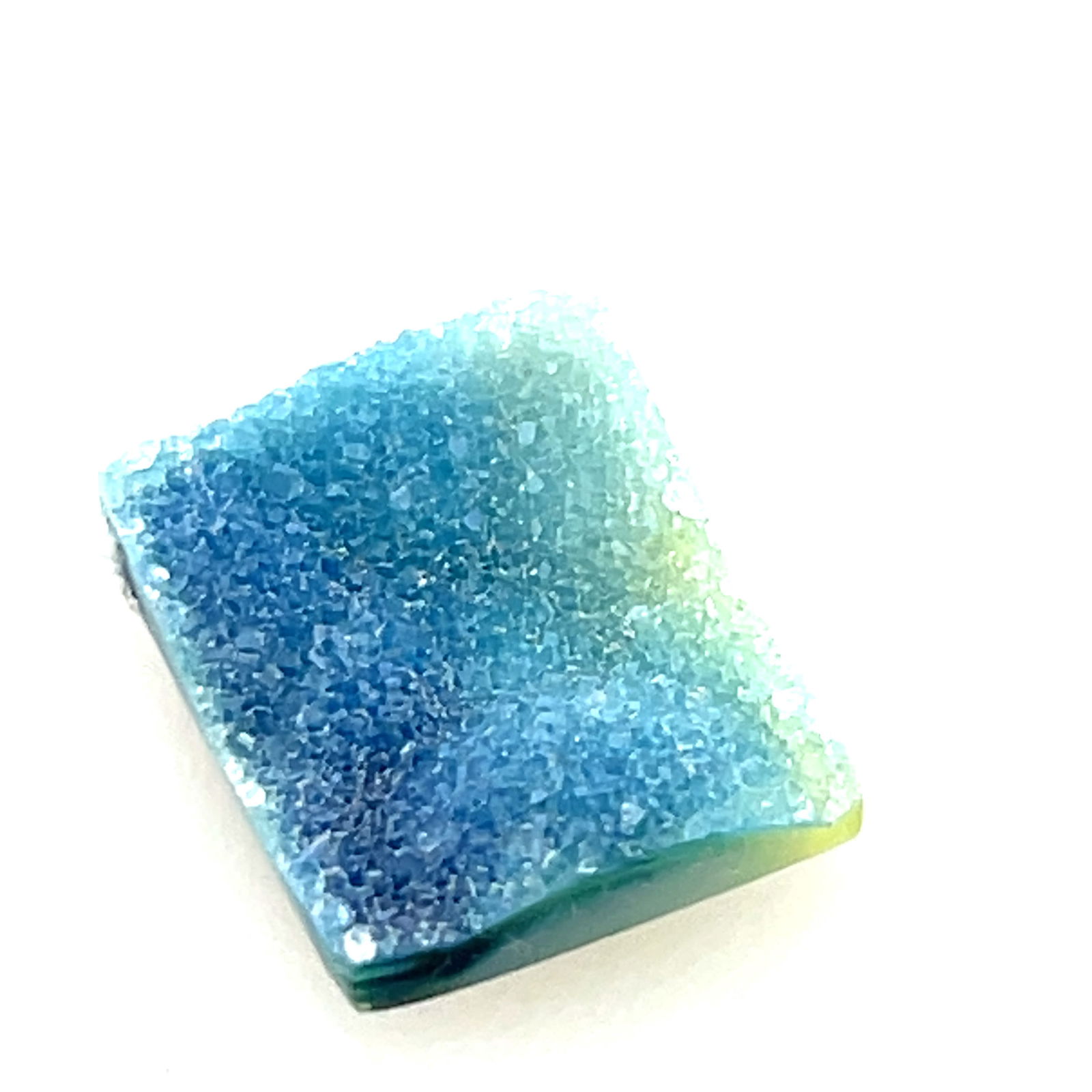 Blue Druzy Quartz Rectangular Tablet Loose Gemstone  - 20x17 - 12.32ct (1 of 3)