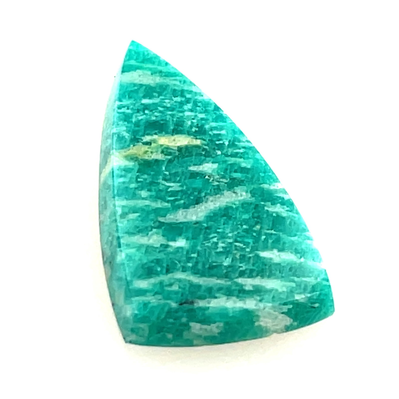 Green Agate Triangular Tablet Loose Gemstone - 28.1x15.6 - 12.9ct: These gems are from the estate of a professional jeweler. They were his pesonal collection, many faceted by himself. This is the first of several auctions of his jewelry making materials. Gems were ca