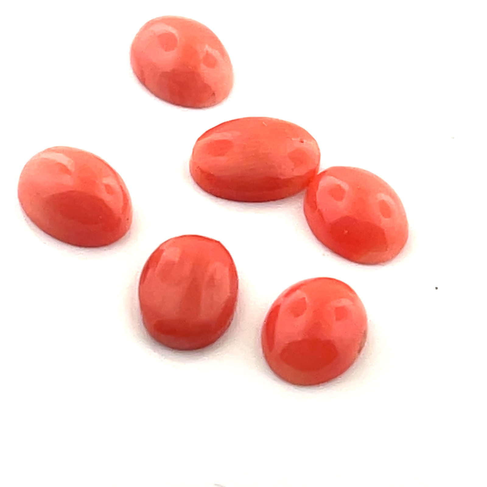 Coral Cabochon Selection Loose Gemstone 7.8x6.2 - 6.09 ct: These gems are from the estate of a professional jeweler. They were his pesonal collection, many faceted by himself. This is the first of several auctions of his jewelry making materials. Weights and 