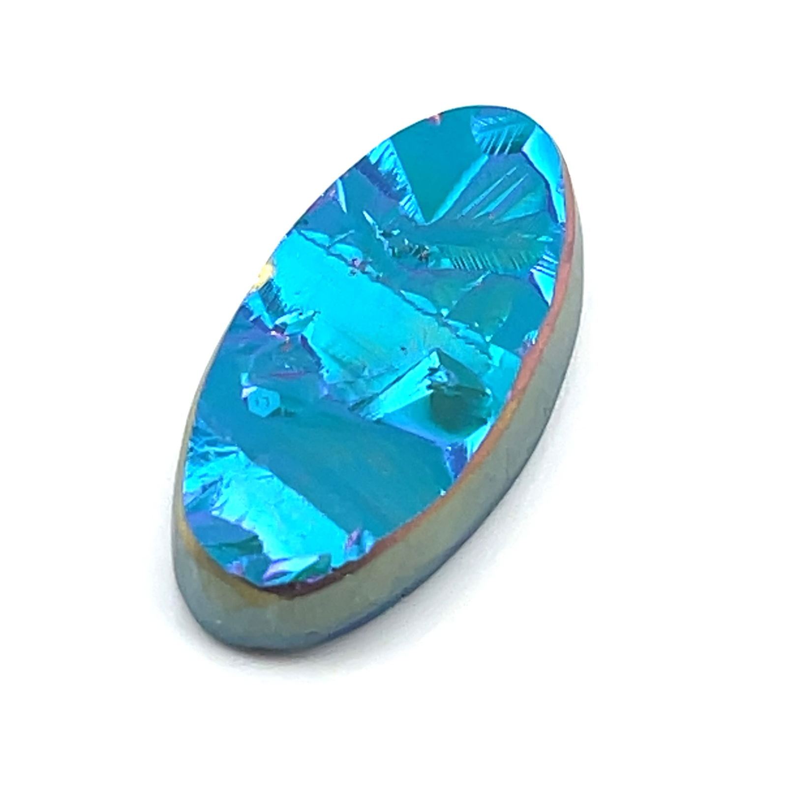 Czech Peacock Oval Tablet Loose Gemstone 28.8x14.8 - 15.17 ct (1 of 2)