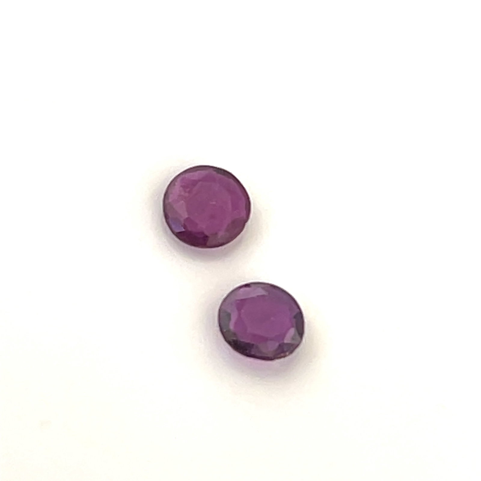 Round Cut Ruby Matched Pair Loose Gemstone 4 - 0.69 ct (1 of 3)