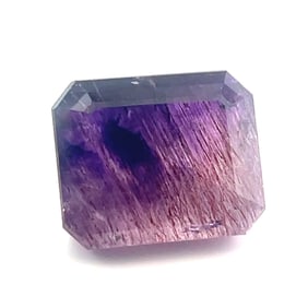 Loose Gemstone Emerald Cut Lepidocrocite Amethyst - 32.1ct - 17x20.6