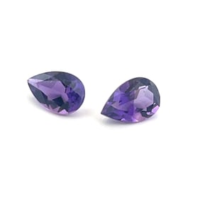 Loose Gemstones Pair of Pear Cut Purple Amethyst - 2.34ct - 9x5.9