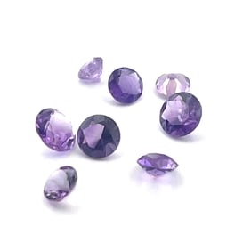 Loose Gemstones Round Cut Purple Amethyst - 3.8ct - x