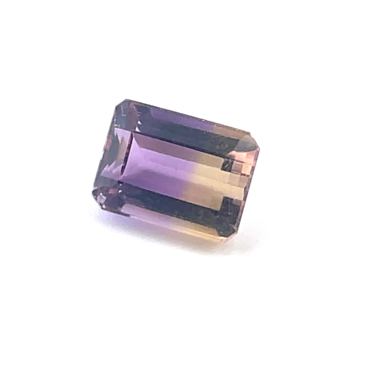 Loose Gemstone Emerald Cut Purple Ametrine - 4.3ct -  7.7x10.5 (1 of 5)