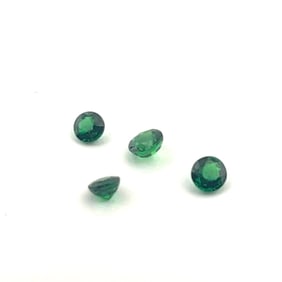 Loose Gemstones Brilliant Cut Mid Green Emeralds - .89ct - x