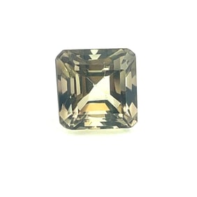 Loose Gemstone Emerald Cut Yellow Green Citrine - 10.68ct - 12x12