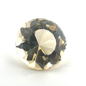 Loose Gemstone Round Brilliant Cut Light Yellow Citrine - 36.23ct - 22.2x22.2