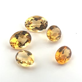 Loose Gemstones Oval Radiant Cut Light Yellow Citrine - 7.07ct - x