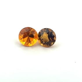 Loose Gemstone Brilliant Cut Garnet Matched Pair - 1.6ct - 6.2x6.2