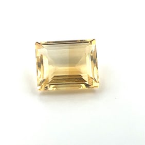 Loose Gemstone Emerald Cut Light Yellow Citrine - 5.82ct - 12x10