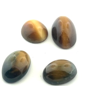 4 Tiger's Eye Cabochon - 34.4ct - 11.1x18.6