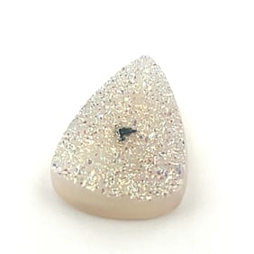White Druzy Quartz Gems Polished Pear - - 24x17
