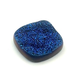 Cobalt Blue Druzy Quartz Irridescent Square - 10ct - 18.1x18.1