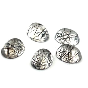 Loose Gemstones Rutilated Quartz Cabochons - 12ct - 7.7x9.7