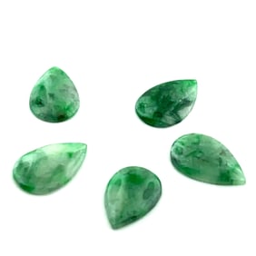 Loose Gemstones Polished Jade Pears Matched - 3.2ct - 8.9x6.2