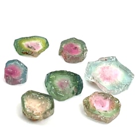 Natural Watermelon Tourmaline Slices - 14.4ct - x