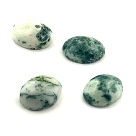 Moss Agate Cabochon Selection - 9ct - 9.8x7.5