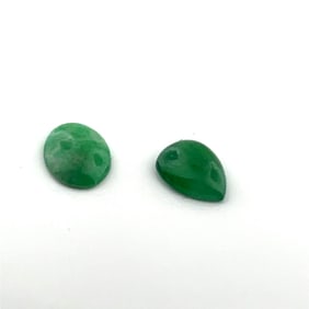 Loose Gemstones Pair Chryosprase Cabochon / Pear - 1.56ct - x