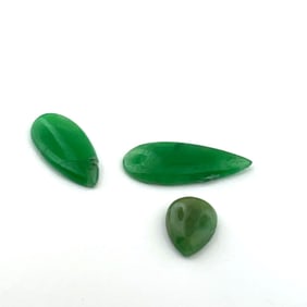 Loose Gemstones Chrysoprase Emerald Pears - 2.4ct - 13.5x7.1