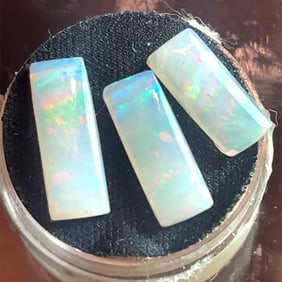 Australian Opal Rectangles - 6.14ct - 6.2x16.4