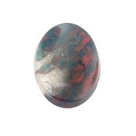 Bloodstone Polished Oval - 8.5ct - 20x14.9