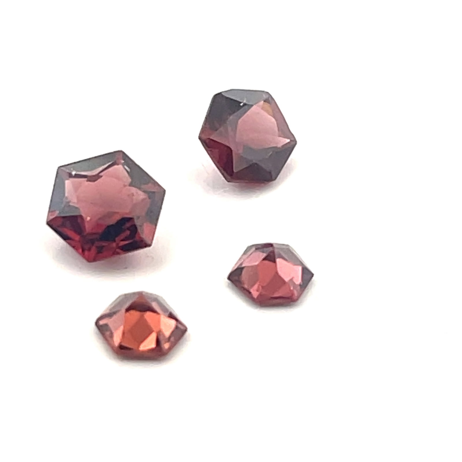 Loose Gemstones Hexagonal Cut Garnets - 3.55ct - 6.5x6.5: These gems are from the estate of a professional jeweler. They were his personal collection, many faceted by himself. This is the first of several auctions of his jewelry making materials. Gems were c