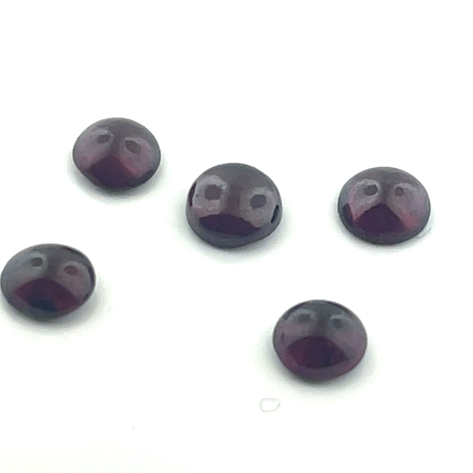 Loose Gemstones Round Garnet Cabochons Matched - 7.02ct -  6.4x6.4 (1 of 4)