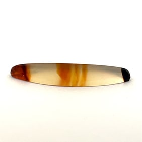 Loose Gemstone Golden Agate Spear with Banded Inclusions - 3.38ct - 25.5x5.5