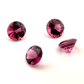 Loose Gemstones Round Smooth Top Cut Garnets Matched - 4.91ct - 6.9x6.9