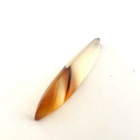 Loose Gemstone Golden Agate Spear with Banded Inclusions small chip - 3.95ct - 26x5.5