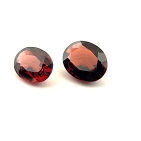 Loose Gemstone Pair Oval Cut Garnet - 3.5ct - 8.4x6.4