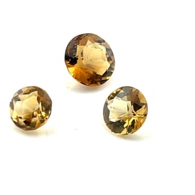 Loose Gemstone Trio Round Cut Citrine - 2.7ct - x