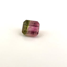 Loose Gemstone Natural Watermelon Tourmaline Emerald Cut Square - 1.1ct - 6.18x6.18