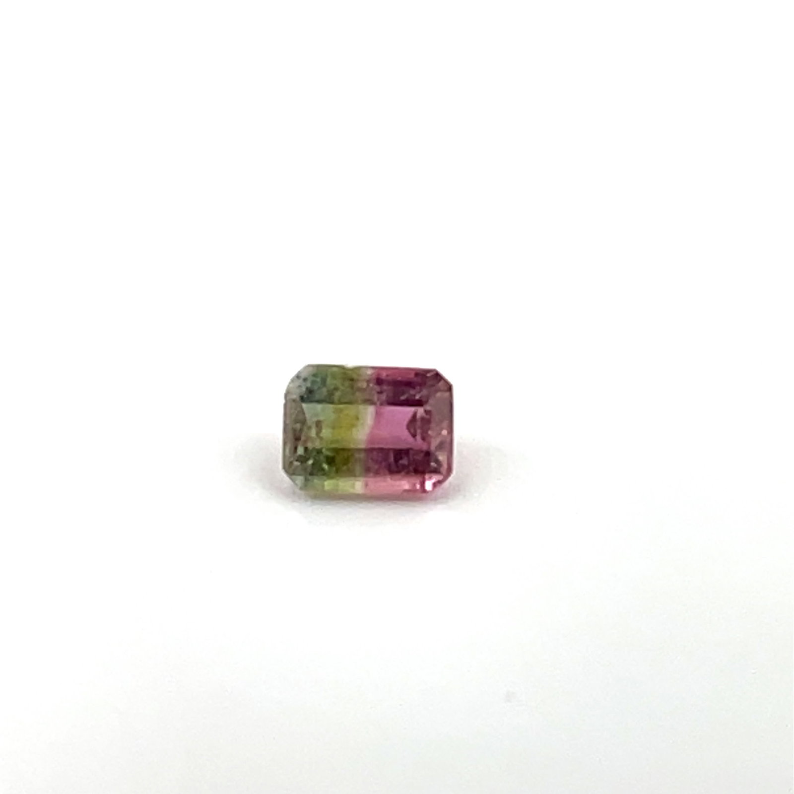 Loose Gemstone Natural Watermelon Tourmaline Emerald Cut - .93ct - 6x4.7: These gems are from the estate of a professional jeweler. They were his personal collection, many faceted by himself. This is the first of several auctions of his jewelry making materials. Gems were c