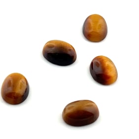 5 Matched Tiger's Eye Cabochon - 6.2ct - 6.1x10