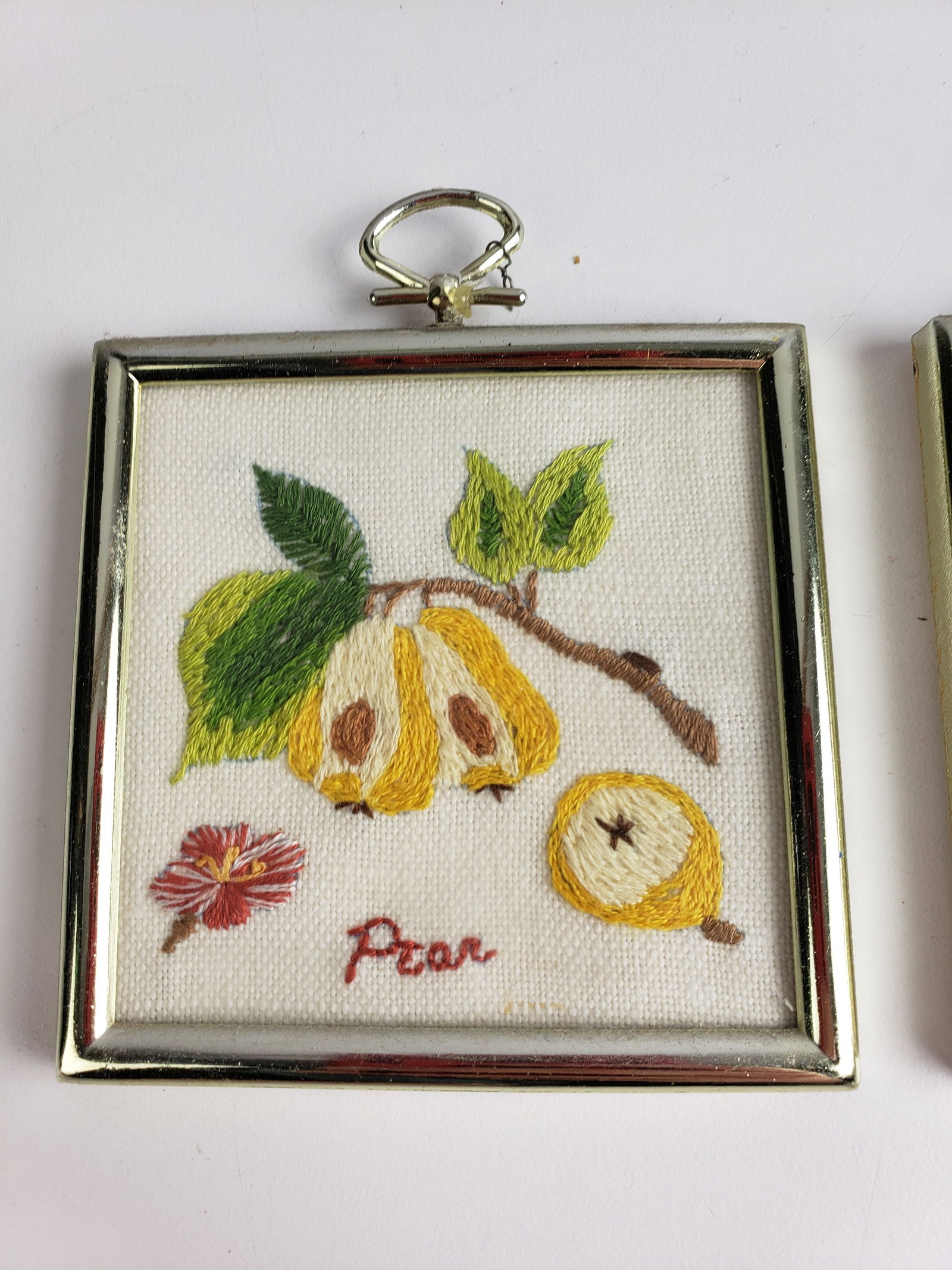 4 x Vintage Needle Point Small Fruit Scene (1 of 5)