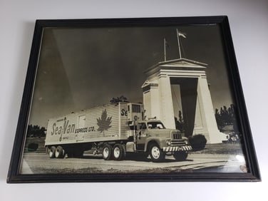 Mid Century Photo of Sea Van Express Ltd - Back inscription Worked There 1954-1972