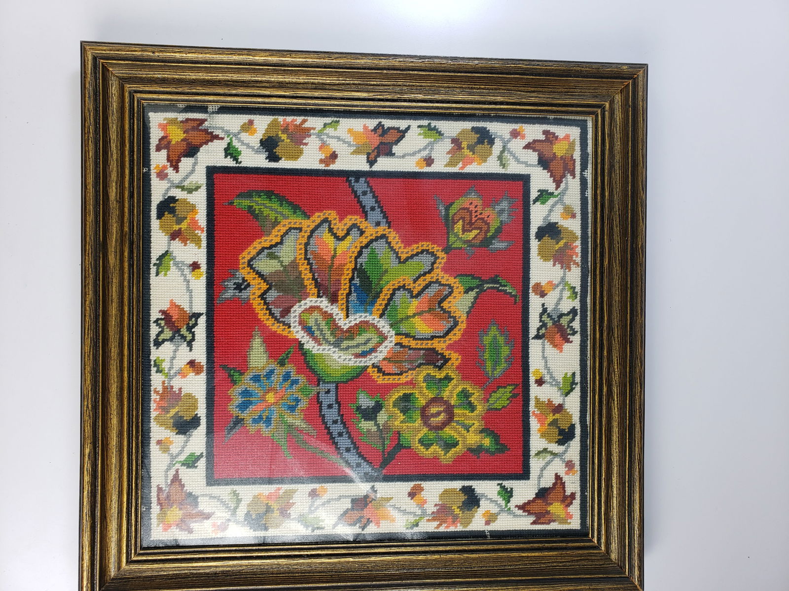 Vintage Needlepoint Flowers and Foliage (1 of 4)